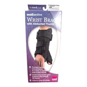 Meditative Orthopedic Black Wrist Brace Right Hand Thumb Size Large New